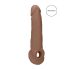 RealRock Penis Sleeve 9 - Penishylsa (21,5 cm) - Mörk Natur