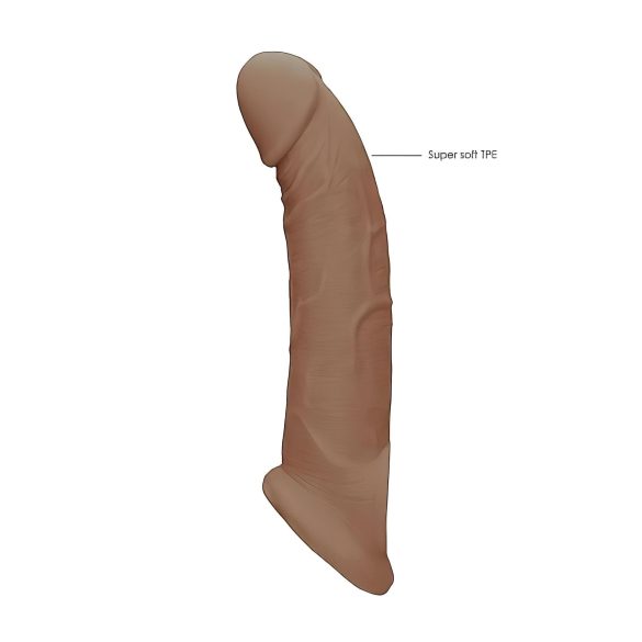 RealRock - penissleeve - 21,5 cm - mörk natur