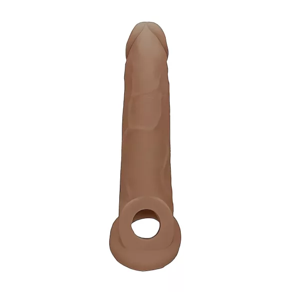 RealRock - penissleeve - 21,5 cm - mörk natur