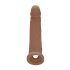 RealRock Penis Sleeve 9 - Penishylsa (21,5 cm) - Mörk Natur