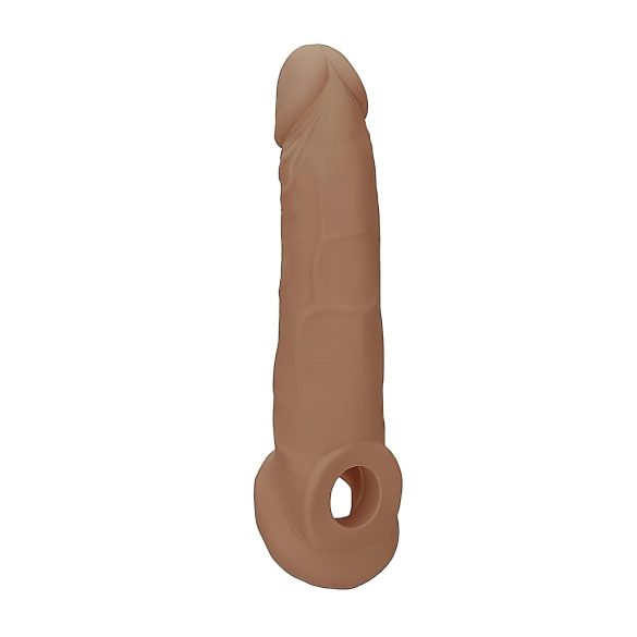 RealRock - penissleeve - 21,5 cm - mörk natur