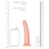 RealRock Slim - realistisk dildo - 15,5 cm (naturfärg)