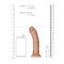 RealRock - realistisk dildo - 15,5 cm (mörk natur)