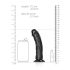 RealRock - realistisk dildo med sugpropp - 15,5 cm (svart)