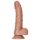 RealRock - dildo med sugkopp och pung - 15,5cm - mörk naturfärg