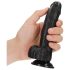 RealRock - realistisk dildo med sugkopp - 15,5 cm (svart)