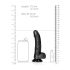 RealRock - realistisk dildo med sugkopp - 15,5 cm (svart)