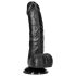 RealRock - realistisk dildo med sugkopp - 15,5 cm (svart)