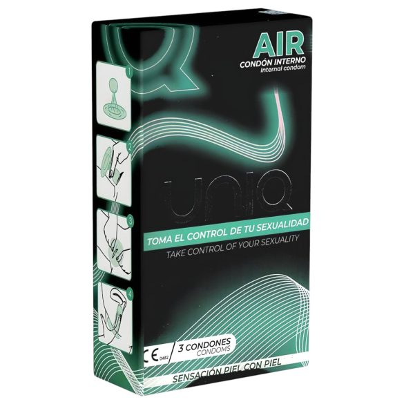 Uniq Air - tunna kvinnliga kondomer (3-pack)