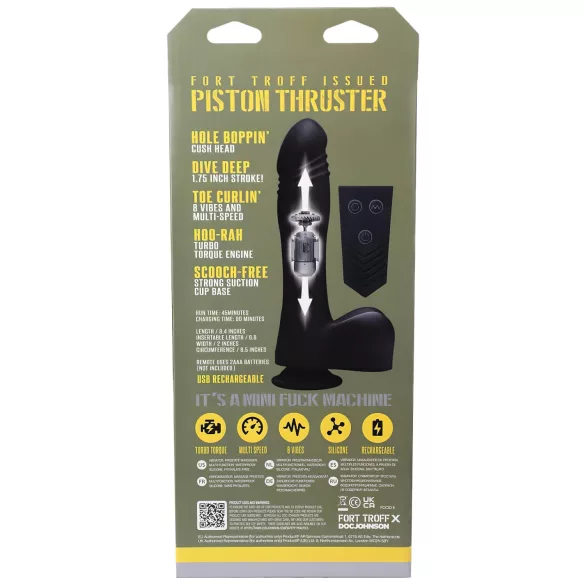 Doc Johnson - mini thrust vibrator - fjärrstyrd - svart