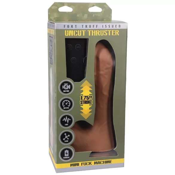 Doc Johnson - stötvibrator med fjärrkontroll - mini uncut - naturfärg