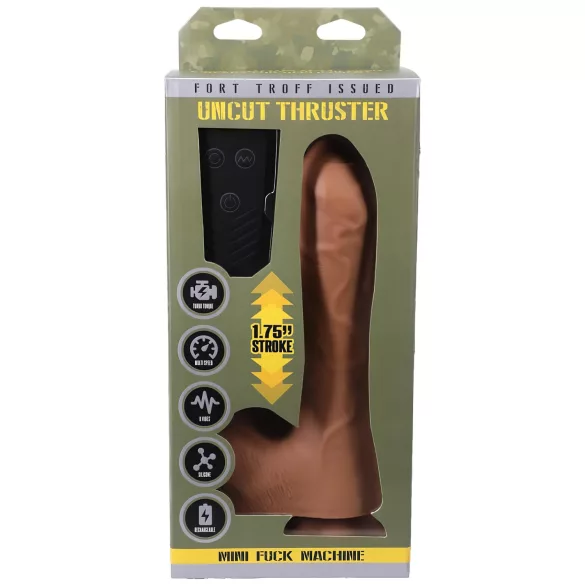 Doc Johnson - stötvibrator med fjärrkontroll - mini uncut - naturfärg