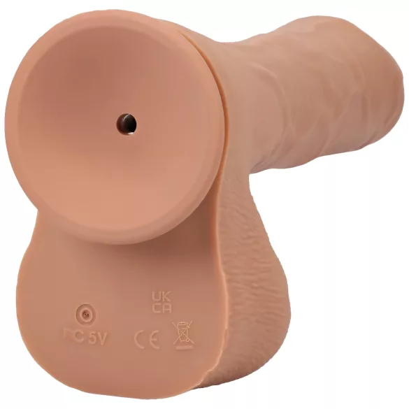 Doc Johnson - stötvibrator med fjärrkontroll - mini uncut - naturfärg