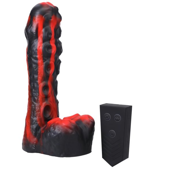 Doc Johnson Mini F-Maskin Tendril - röd radiostyrd stötvibrator