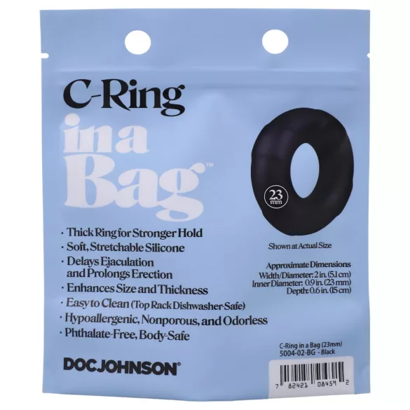 Doc Johnson - penisring - silikon - svart