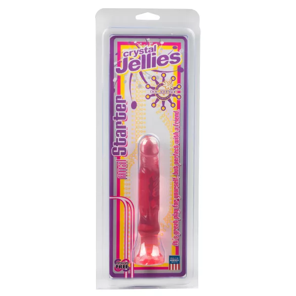 Crystal Jellies - analdildo med sugkopp (rosa)
