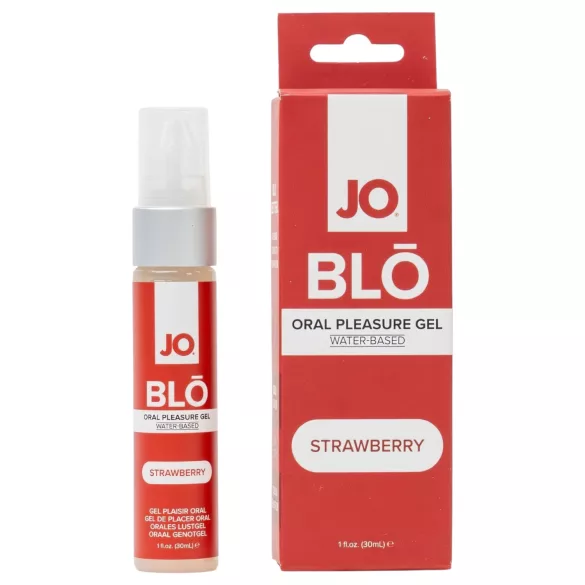 System JO BLO - smaksatt oralsexgel, jordgubb (30 ml)