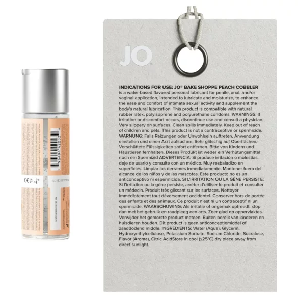 System JO Bake Shoppe - smaksatt glidmedel, persikopaj (60 ml)