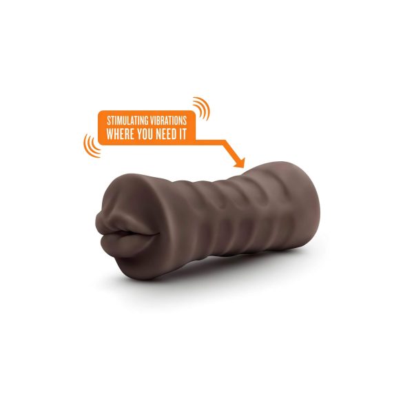 Enlust Krystal - vibrerande onani mun - AI bilder - brun