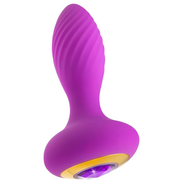 Oh My Gem – Vibrerande analplugg med ädelsten (lila)