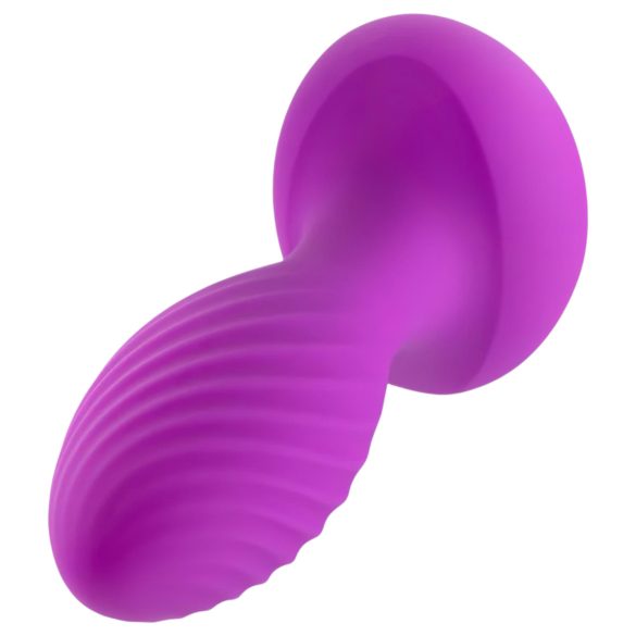 Oh My Gem - analplugg med vibrator och sten - lila