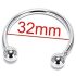 Rostfritt metall ekollonring - försenad ejakulation (32mm)