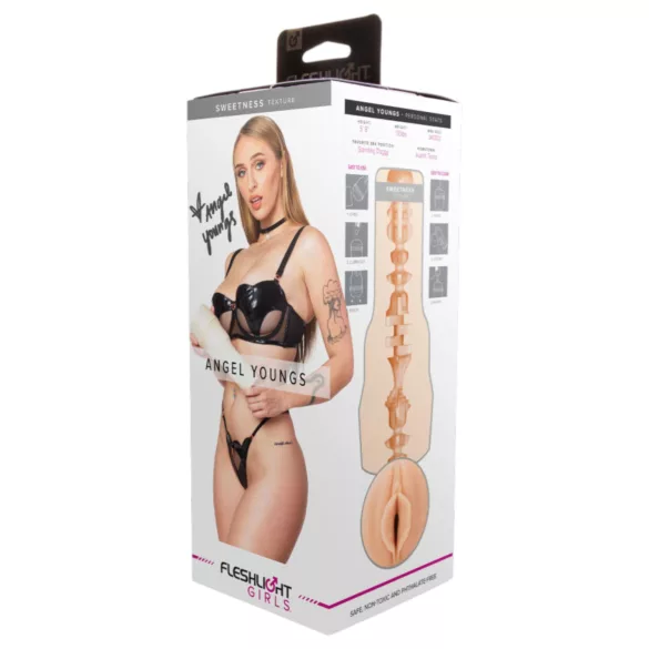 Fleshlight Angel Youngs - realistisk vagina - hudfärgad