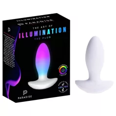   Paradise Illumination - vibrerande analplugg med belysning (vit)