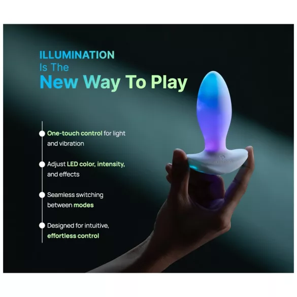 Paradise Illumination - vibrerande analplugg med belysning (vit)