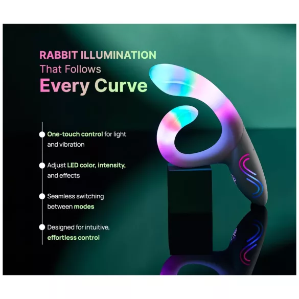 Paradise Illumination - vibrator med lysande klitorishuvud (vit)