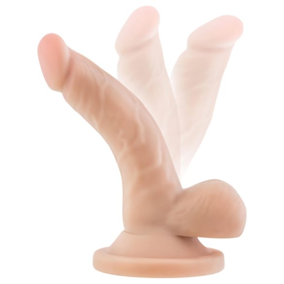 Dr. Skin 4 - dildo med sugkopp och pung - natur - 12 cm