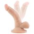 Dr. Skin 4 - dildo med sugkopp och pung - natur - 12 cm