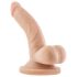 Dr. Skin 4 - dildo med sugkopp och pung - natur - 12 cm