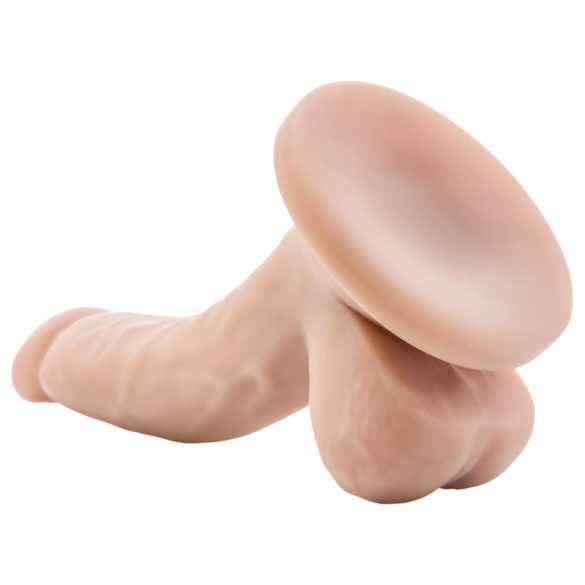 Dr. Skin 4 - dildo med sugkopp och pung - natur - 12 cm