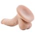 Dr. Skin 4 - dildo med sugkopp och pung - natur - 12 cm