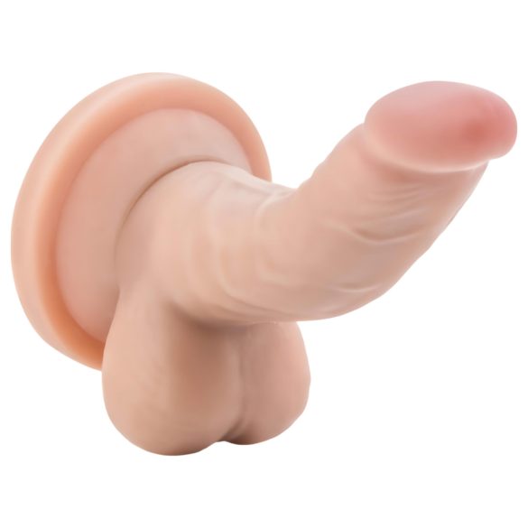 Dr. Skin 4 - dildo med sugkopp och pung - natur - 12 cm