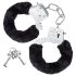 Temptasia Cuffs - svart, lyxigt plyschhandbojor