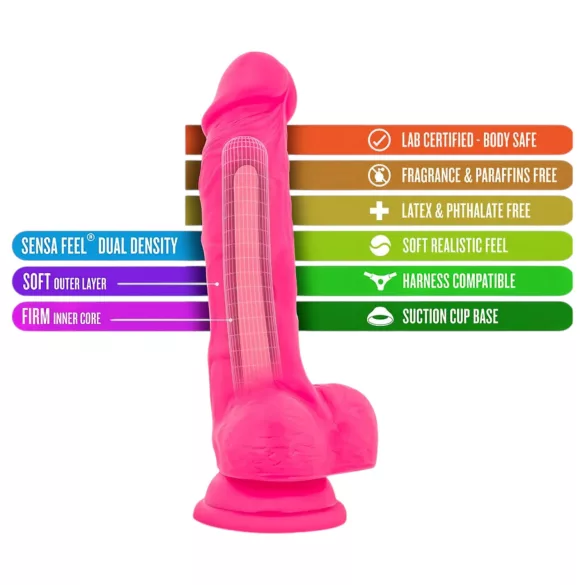 Blush Neo - dildo med sugkopp - 19 cm - rosa