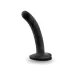 Temptasia Twist Small - dildo med sugkopp, vriden (svart)