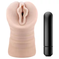 M for Men Ashley - vibrerande masturbator - naturfärg