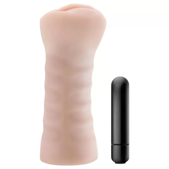 M for Men Ashley - vibrerande masturbator - naturfärg