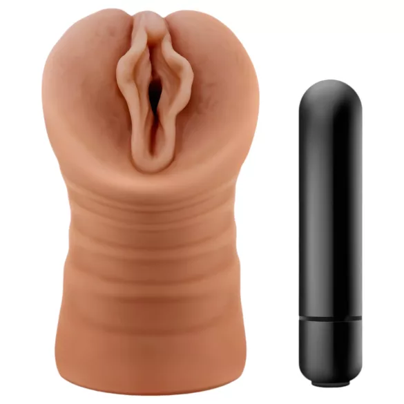 M For Men Sofia - masturbator med vibration - naturfärg