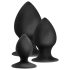 Analäventyr Platinum Stout - 3-dels Analplugg Set (svart)