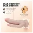 Dr. Skin 8 - dubbel dildo med sugkopp - naturfärg