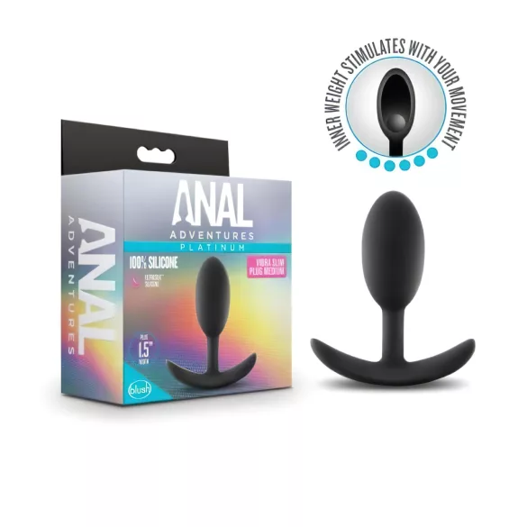 Anal Adventures Platinum - analplugg - medium - svart