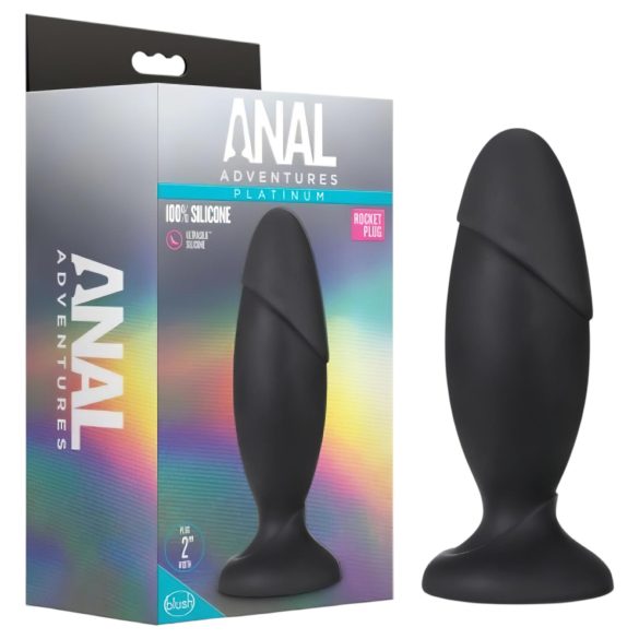 Anal Adventures Platinum Rocket - stor analplugg - svart