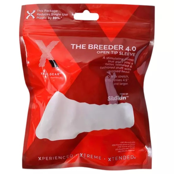 Perfect Fit Breeder - öppen penishylsa - 10 cm - vit