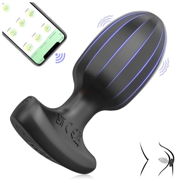 AlvUp - analvibrator med appstyrning - silikon svart