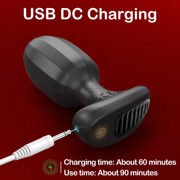 AlvUp - analvibrator med appstyrning - silikon svart