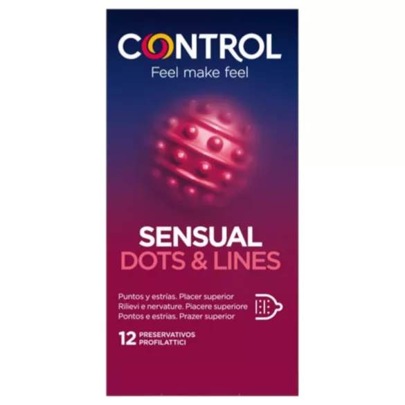 Control - kondom räfflad nopprad - 12 st